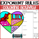 Exponent Rules Personalized Valentine's Day Heart Coloring