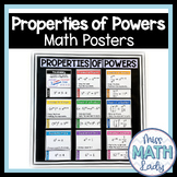 Exponent Rules Posters - 8th Grade and Algebra Math Classr