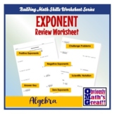 Exponent Rules Review Worksheet