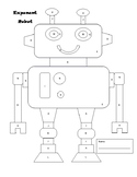 Exponent Rules Robot- Color by Number