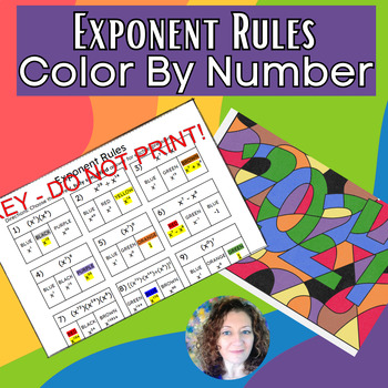 Preview of Exponent Rules Simplify Monomials Color By Number Printable