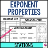 Exponent Rules Stations Activity - Properties of Exponents