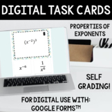 Properties of Exponents Task Cards MIXED - PDF and Google Form