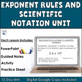 Exponent Rules and Scientific Notation 8th Grade Math Less