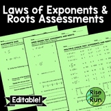 Laws of Exponents and Square Roots Test