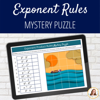 Preview of Exponent Rules when Multiplying Self-Checking Activity