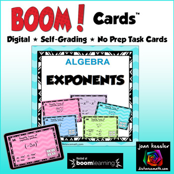 Preview of Exponent Rules with BOOM Cards   