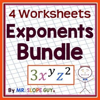 Preview of Exponent Worksheets Bundle