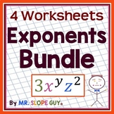 Exponent Worksheets Bundle