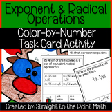 Exponent and Radical Operations | Task Cards | Color by Nu