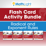 Exponent and Radical Rules Flash Card Mega Bundle