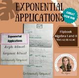 Exponential Applications Flipbook - Simple, Compound, and 