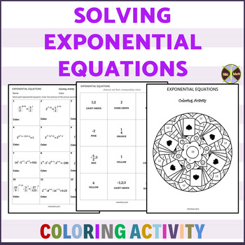 Preview of Exponential Equations - Coloring Activity