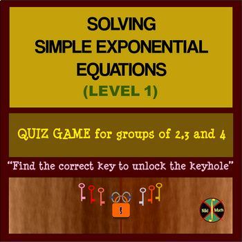 Preview of Exponential Equations (Level 1) - Group Activity(48 equations)-Distance Learning