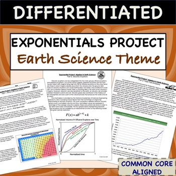 Preview of Exponential Equations Project "Algebra in Earth Science"