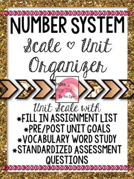 Preview of Real Number System Unit Scale and Organizer PDF Marzano 8.NS.1 8.NS.2 8.NS.3