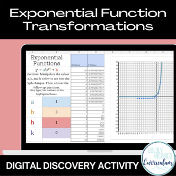 Preview of Exponential Function Transformations Digital Activity