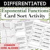 Exponential Functions Card Sort