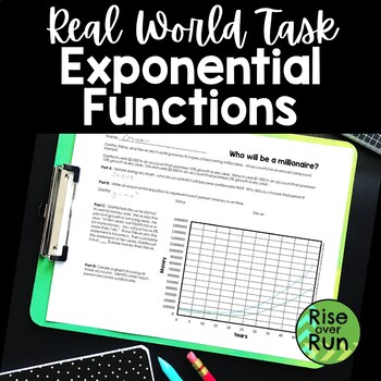 Preview of Exponential Functions Real World Task Freebie