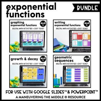 Preview of Exponential Functions Digital Math Activity Bundle | Algebra 1
