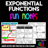 Exponential Growth and Decay FUN Notes and Practice