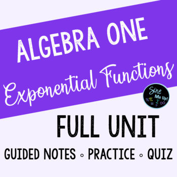 Preview of Exponential Functions Guided Notes + Quiz Mini Unit