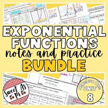 Preview of Exponential Functions - Guided Notes and Practice UNIT BUNDLE