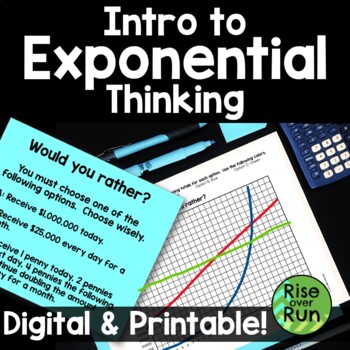Preview of Exponential Functions Introduction Activity in Digital and Printable