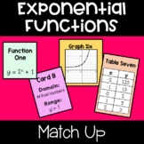 Exponential Functions Key Features Matching Activity