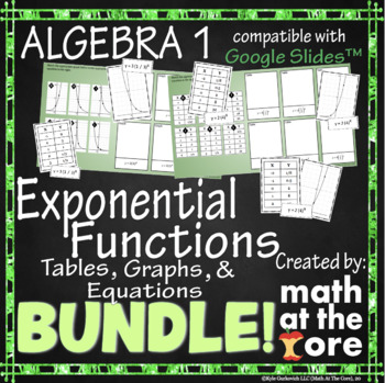 Preview of Exponential Functions BUNDLE- Tables, Graphs, & Equations for Google Slides™