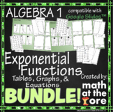 Exponential Functions BUNDLE- Tables, Graphs, & Equations 