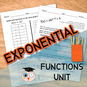 Preview of Exponential Functions Unit