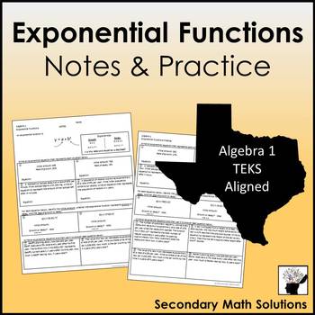 Preview of Exponential Functions Notes & Practice