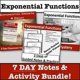 Exponential Functions Notes & Activity Bundle