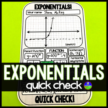 Preview of Graphing Exponential Functions Algebra Template