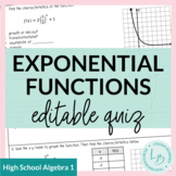 Exponential Functions Quiz