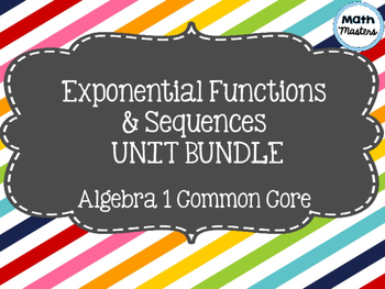 Preview of Exponential Functions & Sequences Unit Bundle
