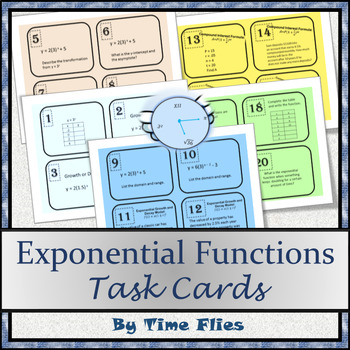 Preview of Exponential Functions Task Cards