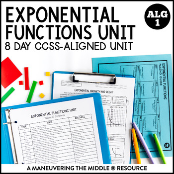 Preview of Exponential Functions Unit | Graphing Exponential Functions | Growth & Decay