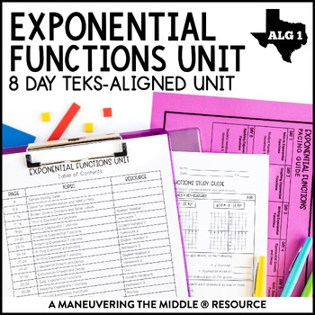 Preview of Exponential Functions Unit | Graphing Exponential Functions | Growth & Decay