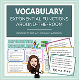 Exponential Functions Vocabulary Around-the-Room EDITABLE