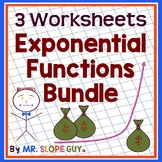 Exponential Functions Worksheets Bundle