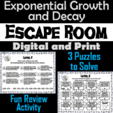 Exponential Growth and Decay Activity: Algebra Escape Room