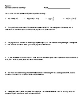 Exponential Growth and Decay Equations by Darwin Zimmerman  TpT
