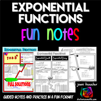 Preview of Exponential Functions plus Applications FUN Notes