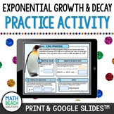 Exponential Growth and Decay Penguin Activity - Print and Digital