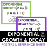 Exponential Growth and Decay Posters and Reference Sheets