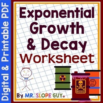 Preview of Exponential Growth and Decay Worksheet