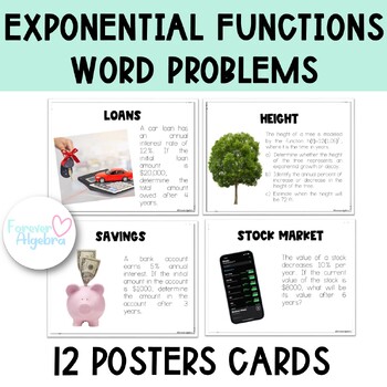 Preview of Exponential Growth and Decay, and Compounded Interest Word Problems