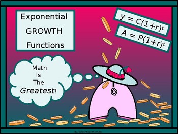 Preview of ALGEBRA PP:  Exponential Growth in Algebra with GUIDED NOTES/DISTANCE LEARNING